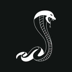 Snake line - symbol Chinese oriental New Year 2025 symbol. Vector stock hand drawing illustration for design template tattoo or congratulations greeting card, banner, calendar. Editable stroke.