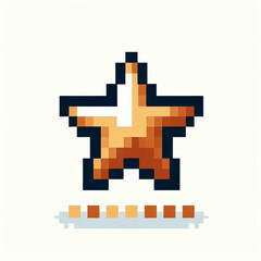 Pixel Art Star Icon Rating