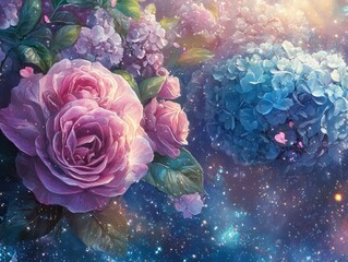 bouquet of roses in a vase