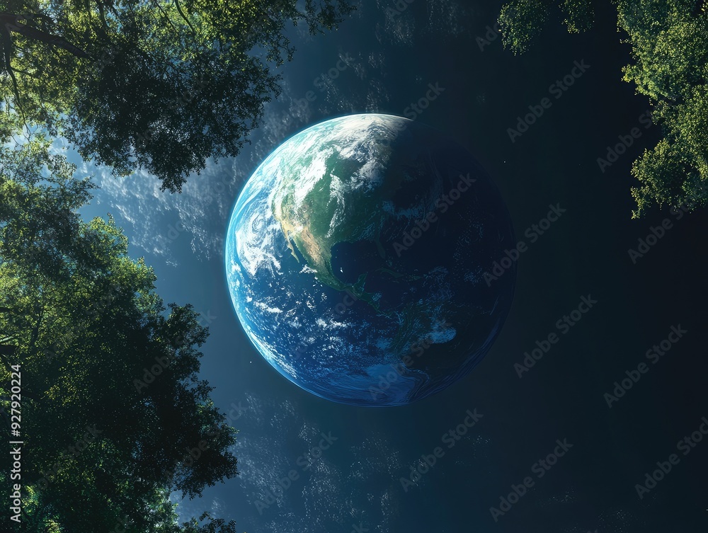 Canvas Prints earth and moon