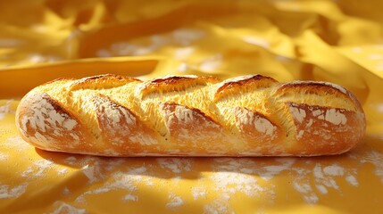 Loaf of bread with a golden brown crust.