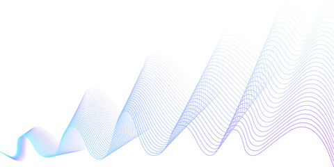 Abstract wave design. Data visualization, Cyberspace, Big data, analytics, Digital era, Information technology, Innovative concepts. Gradient wave lines for banner, presentation, template, web design