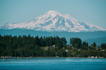 Mount Baker in Summer from the San Juan Islands in Washington