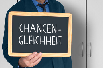 Chancengleichheit, Kreidetafel