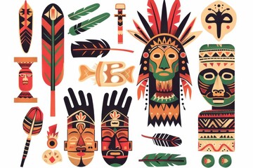 Obraz premium Indigenous Peoples Cultural Artifacts