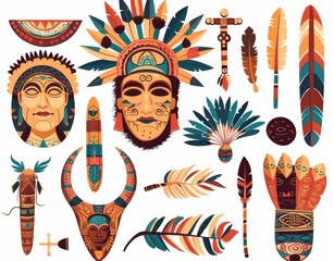 Obraz premium Indigenous Peoples Cultural Artifacts