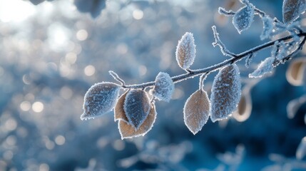 Natural frosted branch