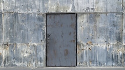 Metal door construction, architecture, texture