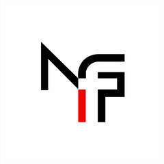 NFG letter logo design with cross in negative space.