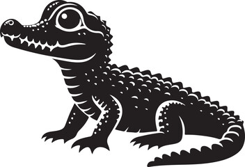 Smiling Cartoon Crocodile - Fun Vector Art & Illustration