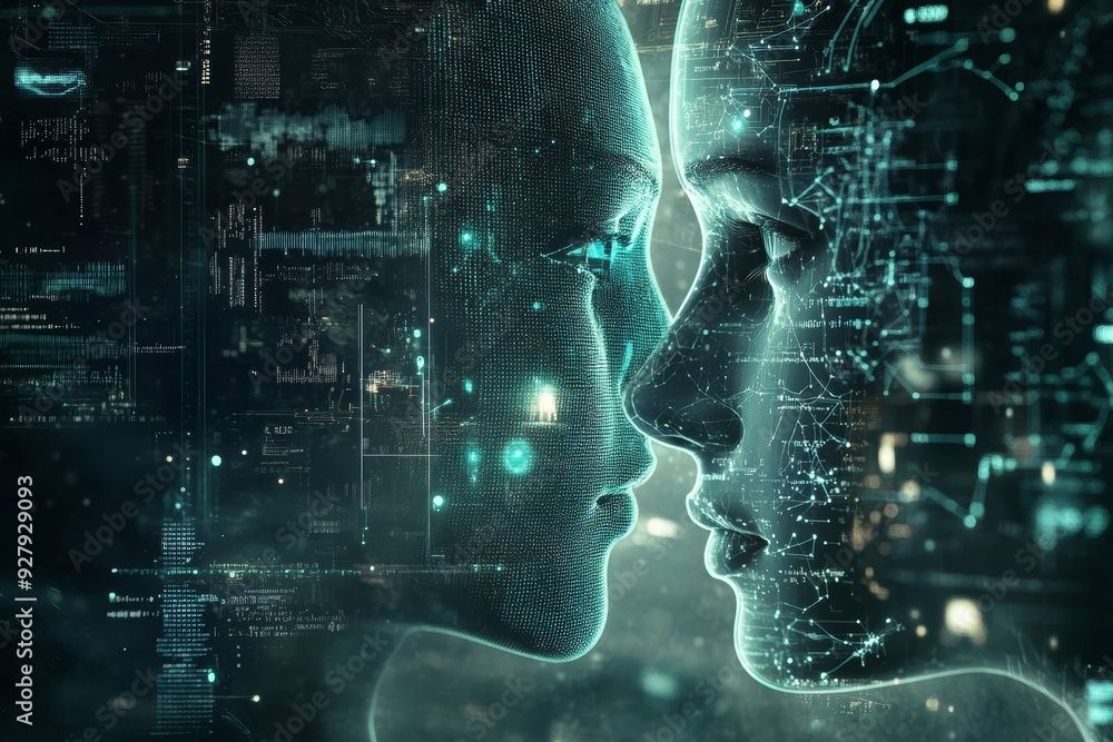 Poster document ai data analysis for business info processing with technology and ai in corporate network
