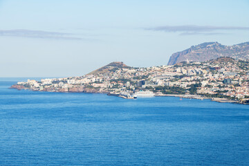 Fototapeta premium The view towards Funchal from the Cristo Rei viewpoint, Madeira