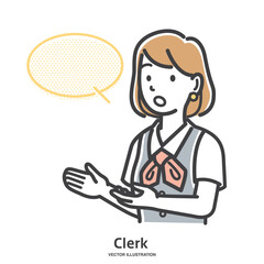 会話している女性事務員