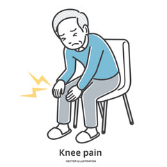 膝が痛い高齢男性