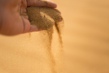 Quicksand trickled down from hand