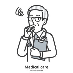 考え込む男性医師