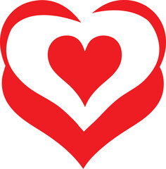 Love hearts art illustration. Heart icon Illustration. Romantic love heart illustration. 