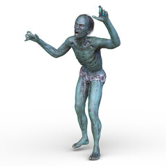 男性ゾンビ　3DCGレンダリング