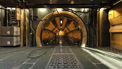 宇宙船通路　3DCGレンダリング