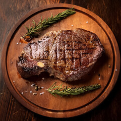 Grilled medium rare steak Beef Wagyu