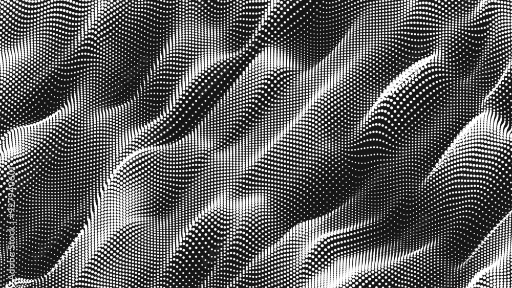 Canvas Prints point wave noise texture. abstract dot background. technological cyberspace background.