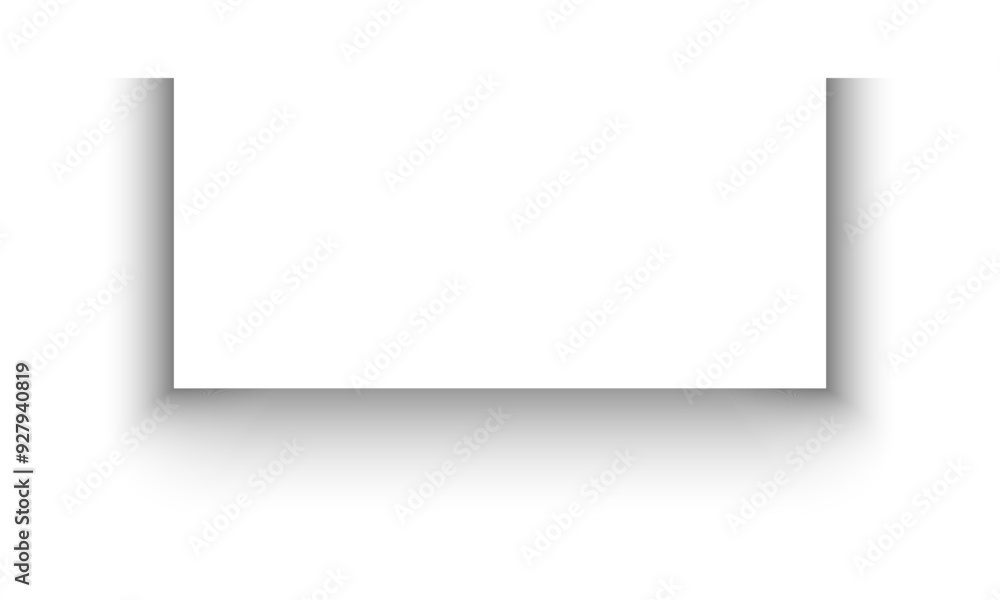 Poster paper page, banner or poster shadow effect. soft grey shape. rectangle shade isolated on white backg