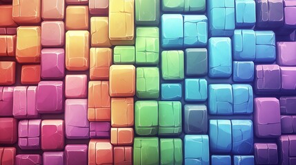 Pixel Gaming Wall Cartoon Style