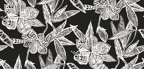 Tropical leaves pattern perfect for decoration and textiles
