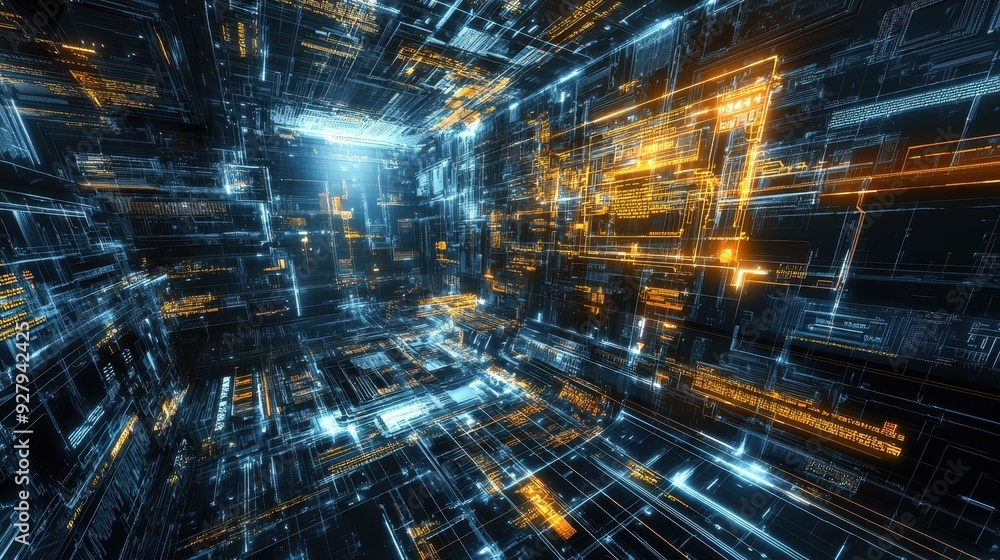 Poster digital network structure.