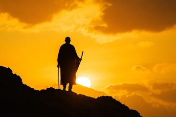Silhouette of abraham, father of faith, captured in photography for stunning visual impact