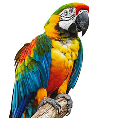 PNG Colorful macaw perched on a branch