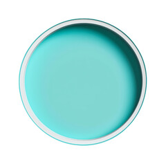PNG Turquoise plate on white background