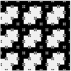 White background with black pattern. Seamless texture for fashion, textile design,  on wall paper, wrapping paper, fabrics and home decor. Simple repeat pattern.