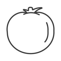 Tomato icon outline. Isolated in white.