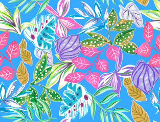 Hand painted watercolor floral pattern, perfect for textiles and decoration.