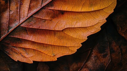 Closeup of Dried Leaf Texture.