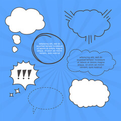 Comic speech bubble balloon expression explosion boom boom bang retro pop art graphic design vector formatt
