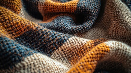 Close-up of Knitted Fabric Texture.