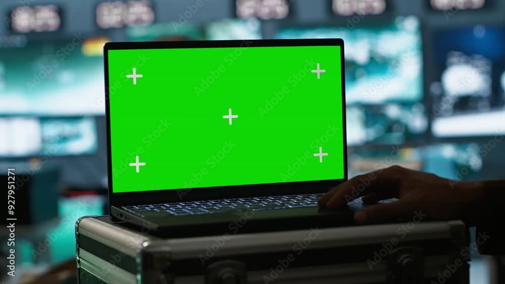 Poster army telecommunication systems operator using green screen gear, providing combat support. military 