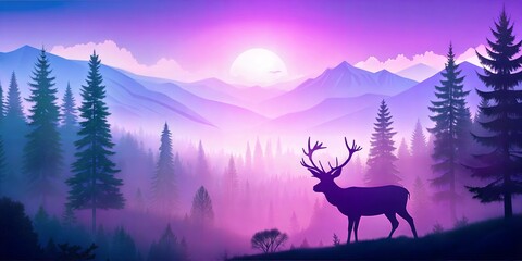 background of a deer in the woods 