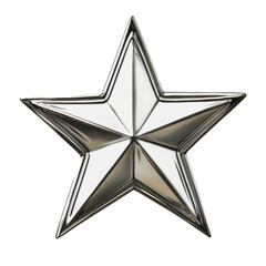 Obraz premium PNG Silver star decoration on a white background