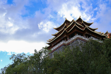 Chinese style Buddhist temple Shangri-la
