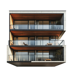 Fototapeta premium PNG Modern three-story residential building design