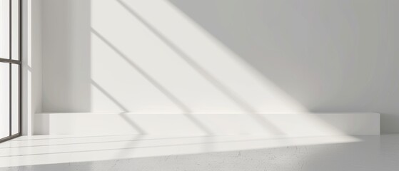 Obraz premium Minimalist Abstract Background. White Background with Copy Space