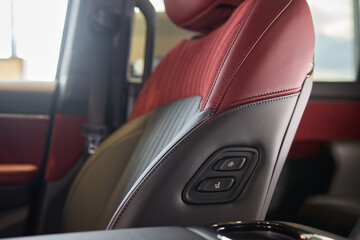 Explore the intricate functions of premium luxury car seat control buttons in detail