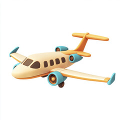 3D cartoon train. on a solid white background