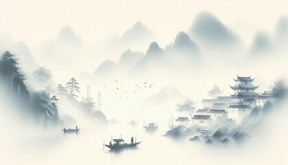江上垂釣
