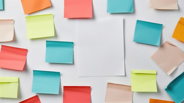 paper message note reminder empty background office business white empty