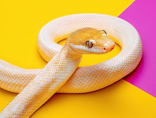 Fototapeta premium Snake isolated on colorful background