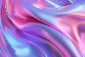 Obraz premium Processed collage of Iridescent fabric trendy cloth holographic texture. Background for banner